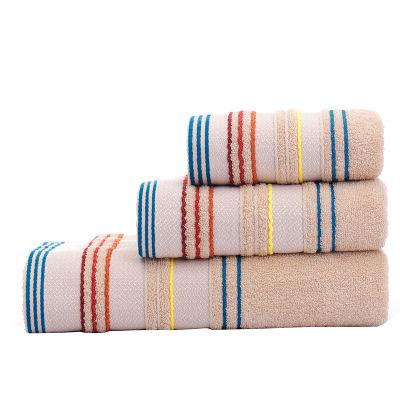 Men Bath Towel Sets Pack of 3 Premium Blue Bath Towels Cotton White Towels Super Large Towels