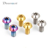 Deemount M5x10mm Piringan Rem Rotor Baut T25 Torx Titanium Bagian Sepeda MTB Sepeda Gunung Rem Rotor Ti Sekrup 6 Buah atau 12 Buah