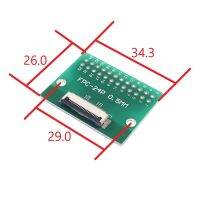 2 pcs FPC FFC Cable Connector 24 PIN 0.5 mm Adapter to 24 Position 2.54 mm 1.00 inch pitch through hole DIP PCB