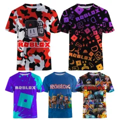Thombase Boys T-Shirts 3D Roblox Cartoon T-Shirt Family Games Tops