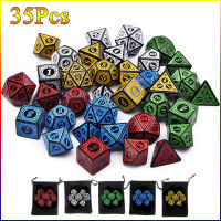 35217ชิ้น DND ลูกเต๋าชุด D4 ~ D20หลายด้าน Polyhedral ลูกเต๋าสำหรับบทบาทการเล่นเกมกระดานตารางเกมคณิตศาสตร์โต๊ะ RPG D และ D อุปกรณ์เสริม