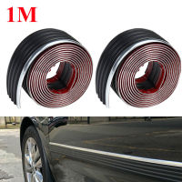 12Pcs 1M Exterior Car Auto Door Side Adhesive Strip Trim Tape Molding Styling Decoration Car Bumper Strip Protector Sticker