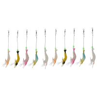 10Pcs Soft PVC Fishing Lures, Fishing Tackles, Soft Plastic Life-Like Luminous Fishing Baits Set for Bass Trout