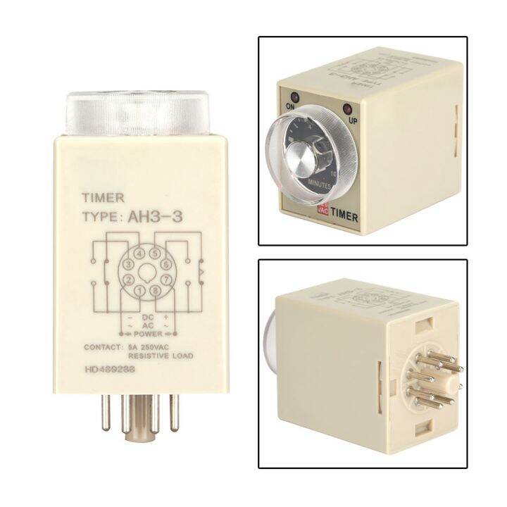 Time Relay, 220VAC Power On Delay Timer Time Relay Time Control Switch