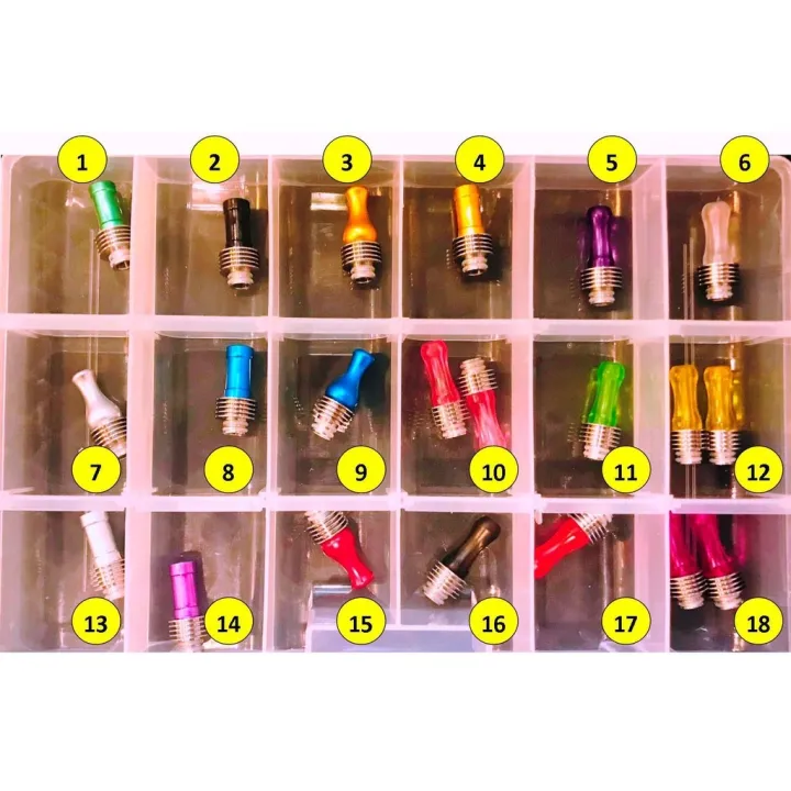 Vape 510 Drip Tip with Heat Sinks Various Designs Colors... Group 3