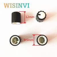 10PCS 9.5*12MM Black And White Plastic Small Knob Potentiometer Audio Equipment Knob Hat Inner Diameter 6MM Guitar Bass Accessories