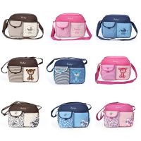 Cartoon Stroller Pattern Medium Shoulder Mummy Bag Multifunctional Large Capacity Waterproof Mother Bag