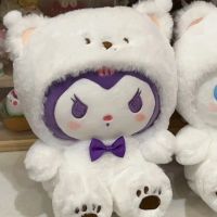 Sanrio Plushies Hello Kitty Cinnamonroll Kuromi Pochacco ตุ๊กตาผ้ากำมะหยี่ยัดไส้หมีน่ารักของเล่นของขวัญวันเกิดสำหรับเด็ก25ซม