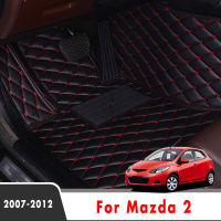 For Mazda 2 2012 2011 2010 2009 2008 2007 Car Floor Mats Interior Accessories Leather Cars Decoration Styling Parts Protect