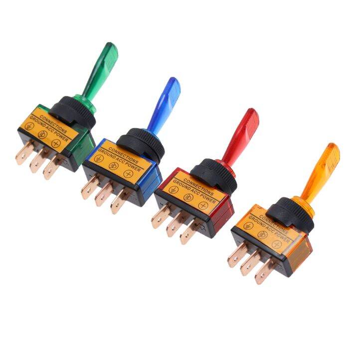 Automotive Toggle Switch 3 Pin ON OFF with Lamp 12V 20A Led Light