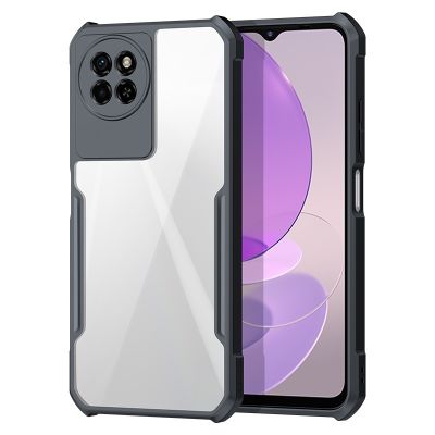 Itel S23 Case Heavy Duty Clear Acrylic Shockproof Coque On For Itel S23 TPU Soft Frame Protect Fundas