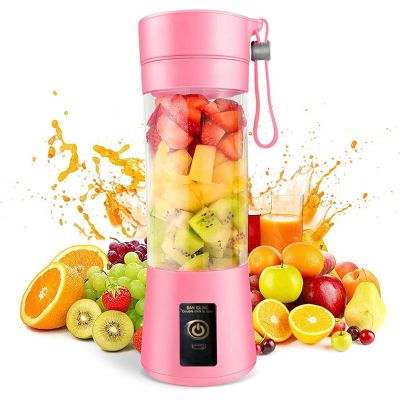 Mini Blender for Shakes and Smoothies Rechargeable USB 380Ml Traveling Fruit Juicer Cup with 6 Blades