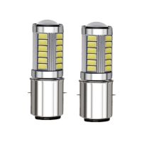 2ชิ้น H6 BA20D หลอดไฟหน้ารถมอเตอร์ไซค์33SMD 5630 Led มอเตอร์ไซค์ BA20D Led สกู๊ตเตอร์ H6หลอดไฟหน้ารถยนต์ Led ไฟมอเตอร์สีขาว12V