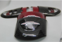 ครอบกรอบพวงมาลัย ลายคาร์บอนแท้ มินิคูเปอร์ ราคา ชุด 3 ชิ้น MINI COOPER R56 R60 JCW DRY CARBON FIBER STEERING COVER WITH JCW LOGO