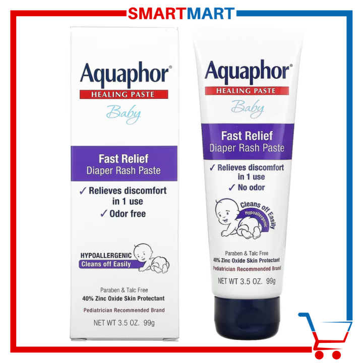 Aquaphor Baby Healing Paste Fast Relief Diaper Rash Paste 3.5 oz 99 g ...