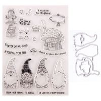 Santa Gnome Seal Stamp with Cutting Dies Stencil Set DIY Scrapbooking Embossing Photo Album Decor