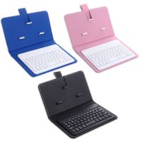 Portable PU Leather Case Protective Cover with Bluetooth Wireless Keyboard for iPhone Huawei Xiaomi Samsung Mobile Phone Keyboard Accessories