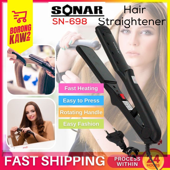 SONAR 45W Hair Straightener Split Straight Hair Flat Iron Hair Beauty  Saloon Pelurus Rambut ( SN-698 ) | Lazada