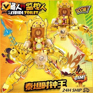 MOC for Lego Skibidi Toilet Titan Monitor Titan Audio Man Model Building  Blocks Kids Educational Toys