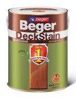 Beger DeckStain สีย้อมพื้นไม้ เบเยอร์ เดคสเตน สีทาพื้นไม้ เฟอร์นิเจอร์ไม้ภายนอก ชนิดมีฟิล์มด้าน โชว์ลายไม้