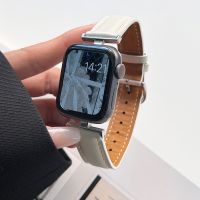 ☇✶ Leather Watchband For Apple Watch Band 41MM 45 40mm 44 42 38mm For iwatch 8 pro SE 6 5 4 3 Woman Thin Correa Wrist Strap ultra49