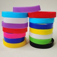 20PCS Wholesale Lot Pure White Multi Color Mix No Print Silicone Rubber Elastic Band Hand Wristband For Man Women Sport Fitness