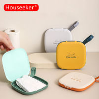 Houseeker กล่องเก็บหน้ากากแบบใช้แล้วทิ้ง,กล่องใส่มาส์กกันฝุ่นแบบพกพาทรงสี่เหลี่ยมที่ใส่หน้ากากกันน้ำ