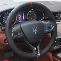 DIY Hand-Stitch Leather Car Steering Wheel Cover for Maserati Ghibli Levante Quattroporte Interior Auto Accessories