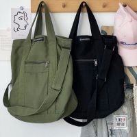 【BA】☢❒ Original homemade thickened washed cotton ins Japanese-style commuter canvas literature and art handbag shoulder bag Messenger bag for men and women