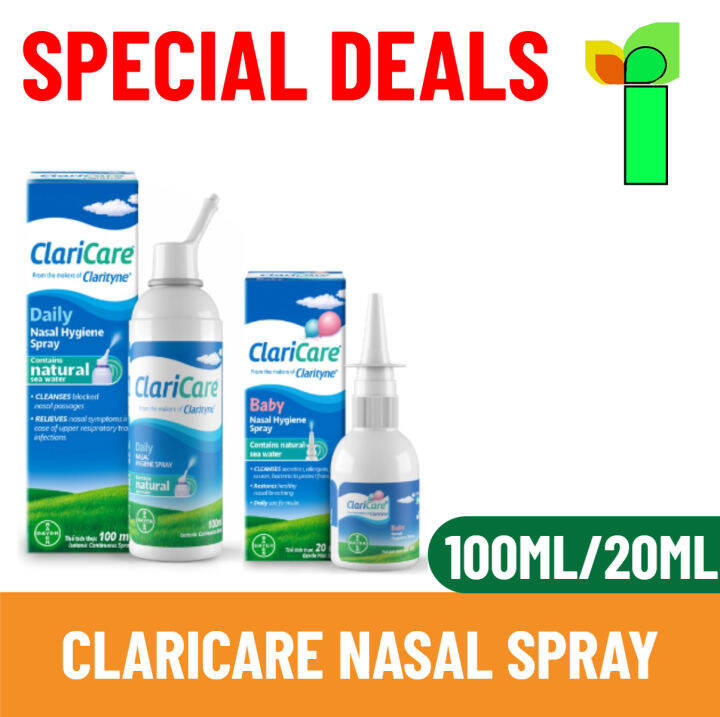 Claricare Nasal Hygiene Spray (20ml 100ml) 