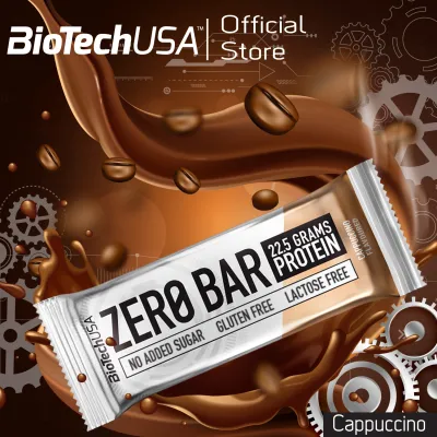 BioTechUSA Zero Bar protein bar Cappuccino 50g/Bar (โปรตีนบาร์ รสคาปูชิโน่ 50กรัม/แท่ง)