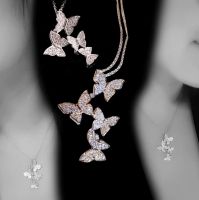 【Preflow ornament】 CutePendant Long Chian Silver PlatedZircon StoneChoker แฟชั่นเครื่องประดับเกาหลี Statement20