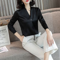 Fashion Womens Tops And Blouses 2021 Chiffon Blouse Shirt Long Sleeve Women Shirts V Collar Office Blouse Women Blusas A933