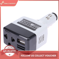 Female Warrior USB Car Power Converter DC 12/24V ถึง AC 220V อินเวอร์เตอร์สำหรับโทรศัพท์ INVERTER 12V