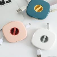 Cable Organizer Rotating Cable Winder Box Portable Wire Storage Case Phone Holder Mouse Wire Earphone Cord D11 21 Dropship