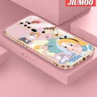 JIUMOO เคสสำหรับ OPPO A9 2020 A5 2020ลายสโนว์ไวท์ใหม่เคสพื้นผิวขอบสี่เหลี่ยมแบบนิ่มซิลิกาเจลกันกระแทกเคสมือถือฝาครอบป้องกันเลนส์กล้องถ่ายรูป