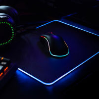 (ร้อน) สีดำขนาดใหญ่ RGB แผ่นรองเมาส์เล่นเกม XXL M Ousepad LED Mausepad Gamer เมาส์พรม800X300แผ่นรองเม้าส์ PC โต๊ะ Pad จ้าที่มี Backlit