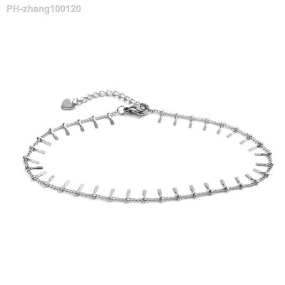 New 304 Stainless Steel Anklets For Women Ankle Bracelet On the Leg Summer Beach Foot Jewelry Gift 23cm(9 ) long 1 Piece