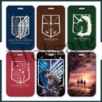 【hot sale】 ✁☬☋ B11 Anime Cartoon Titan Eren Jaeger Custom Student School ID Card Protective Cover Personal Card Bank Credit Card/ Debit Card Holder Ring Holder