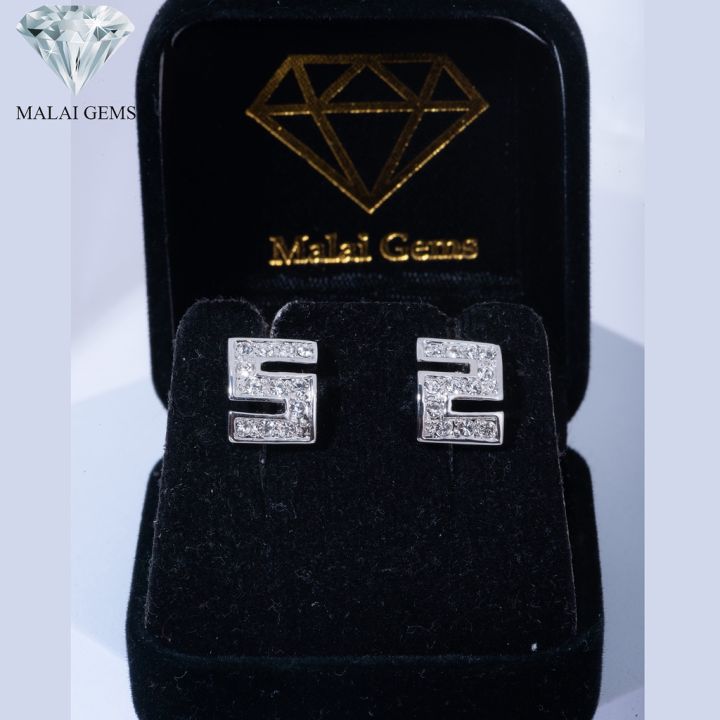 malai-gems-ต่างหูเพชร-เงินแท้-silver-925-เพชรสวิส-cz-เคลือบทองคำขาว-รุ่น-11005286-แถมกล่อง-ต่างหูcz-ต่างหูเงินแท้