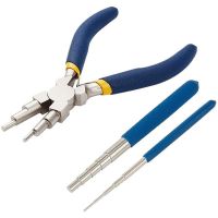 【CW】 Winding Tool 2 Piece Mandrel and 1 of 6 In Bail Pliers for Wrapping Jewelry Wire Forming Jump Loops