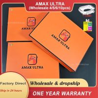 AMAX อัลตร้าสมาร์ทวอท์ช3/4/5/6ชิ้นผู้หญิงผู้ชายโทรผ่านบลูทูธ NFC กีฬาฟิตเนสกำไลข้อมือชาร์จไร้สาย