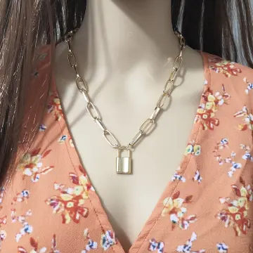Eboy Punk Lock Chain Necklace