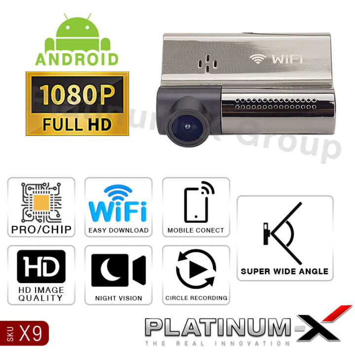 กล้องติดรถยนต์-กล้องบันทึกหน้ารถ-ภาพคมชัด-full-hd-1080-ใช้สำหรับจอแอนดรอยด์-car-dvr-camera-กันน้ำ-กันฝุ่น-wifi-กล้องบันทึก-กล้อง-กล้องบันทึกรถยนต์-x9