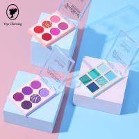 YOYO CHARMING สีสันสดใส อายแชโดว์แบบด้าน6สี กันเหงื่อกันเหงื่อ กันน้ำกันน้ำได้ จานสีอายแชโดว์ควัน ง่ายต่อการสวมใส่ ติดทนนาน สำหรับผู้หญิง