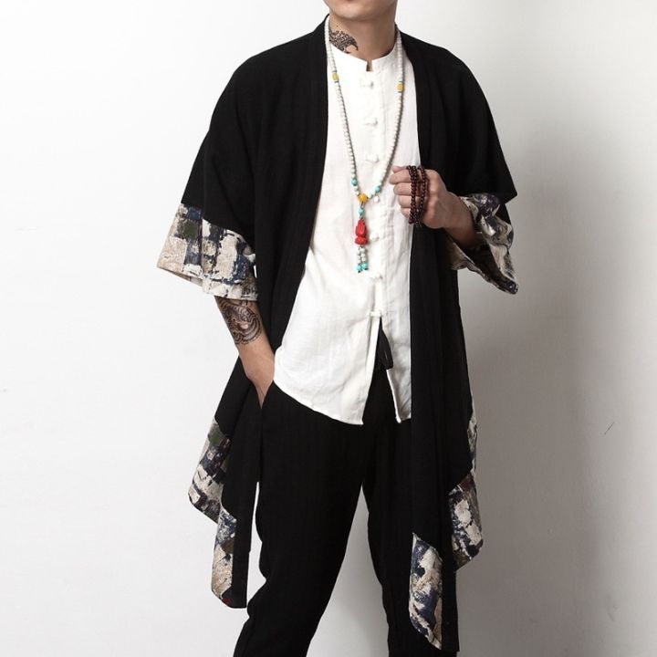 hauri-yukata-เสื้อชุดแฟนซีซามูไรเสื้อคาร์ดิแกน-kimono-ญี่ปุ่น-เสื้อกิโมโนเสื้อแจ็คเก็ตเสื้อคลุมกิโมโนผู้ชายเสื้อแจ็คเก็ต-yukata-haori