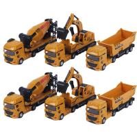 Construction Vehicle Toys 6pcs Concrete Tanker Toy Trucks Small Construction Cars Vehicles Mini Construction Truck Toys Heavy Duty Truck Toys Gifts for Kids intelligent