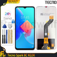 Beyondwolf ของแท้สำหรับ Tecno Spark 8C KG5k KG5j ชิ้นส่วนจอสัมผัสแอลซีดีของเครื่องแปลงดิจิทัล KG5n สำหรับ Tecno Spark 8C LCD