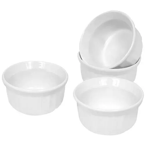 CorningWare French White Ramekins 4-Ounce - Set 2 Pezzi, In Gres, Adatti A Forno E Microonde - 3