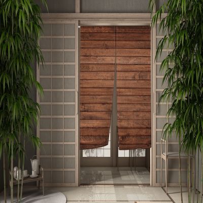 Fashion 2023 Japanese style wooden facade, curtain wall, partition wall, kitchen decoration hanging on half screen wall